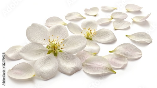 White Flower Petals Close-u...