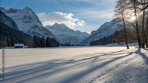 Winter Landscape Snowy Vall...