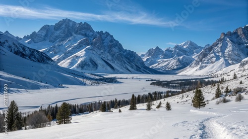 Winter Mountain Valley Land...