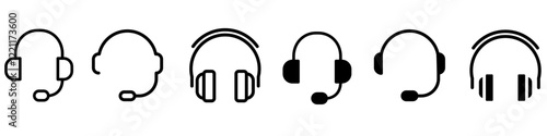 Headphone vector icon. Microphone illustration sign. Mic symbol. rec logo.