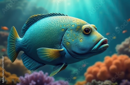 The humphead wrasse (Cheilinus undulatus) is a large species of wrasse mainly found on coral reefs in the Indo-Pacific region. It is also known as the Māori wrasse, Napoleon wrasse, Napoleon fish photo