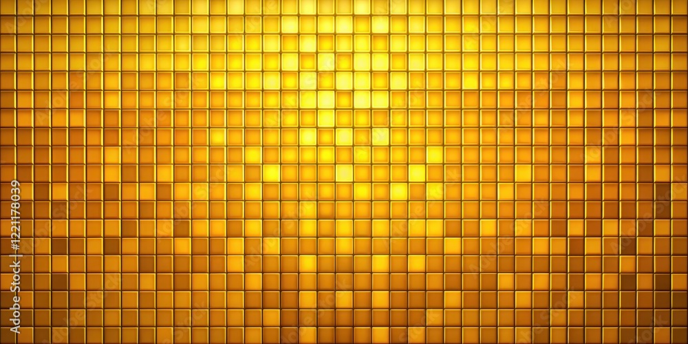 Geometric yellow pixels in a grid formation on a minimalist abstract background, geometric shapes, abstract background Geometric yellow pixels in a grid formation on a minimalist abstract background, geometric shapes, abstract background