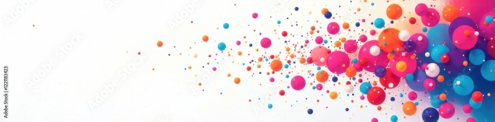 Colorful geometric dots on white , abstract, dots Colorful geometric dots on white , abstract, dots