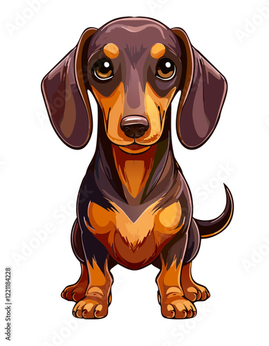 dachshund cartoon vector