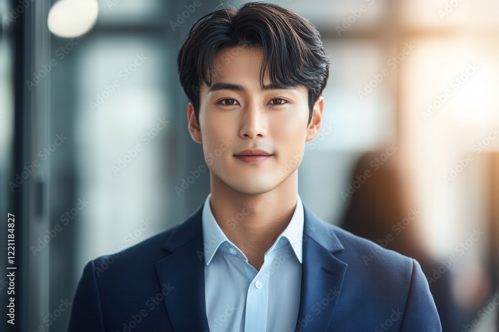 Confident professional man portrait in business setting. Confident professional man portrait in business setting.