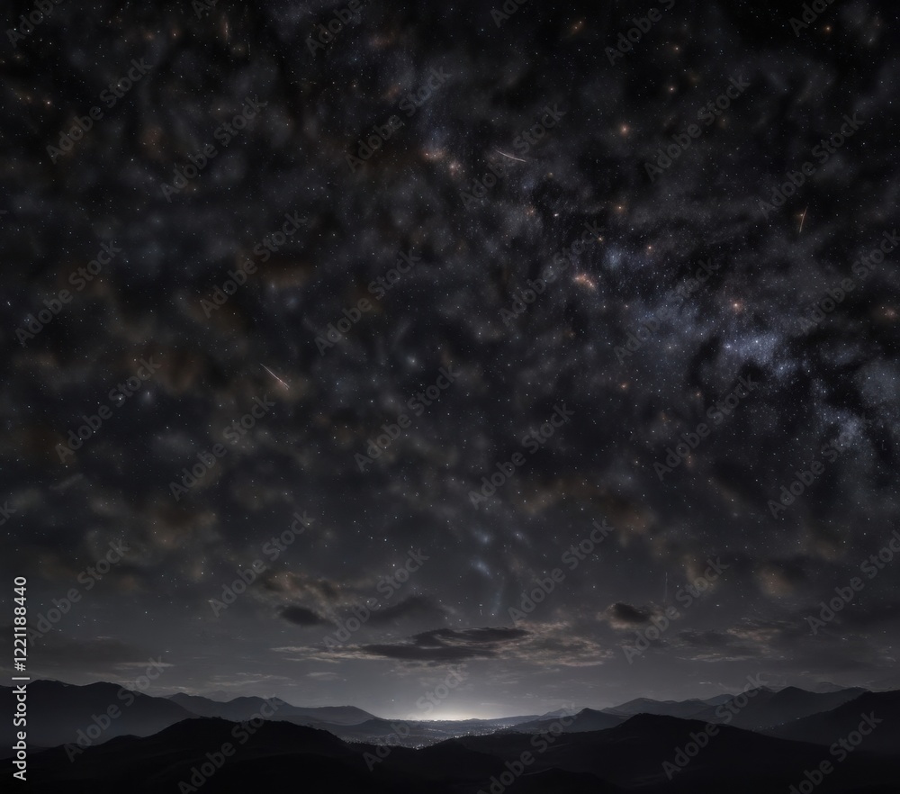 Sparkling starry night sky with many stars on a dark black background, dark, astronomy Sparkling starry night sky with many stars on a dark black background, dark, astronomy