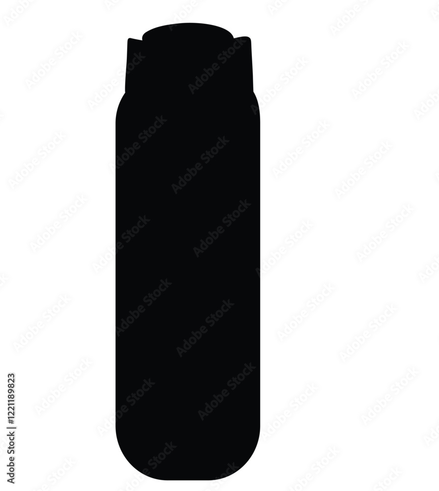 Cute cartoon hand drawn vector Shampoo bottle icon silhouette. Cute cartoon hand drawn vector Shampoo bottle icon silhouette.