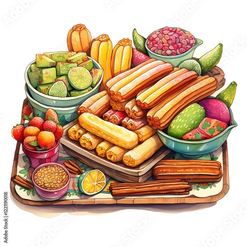 there are many different types of food on a tray