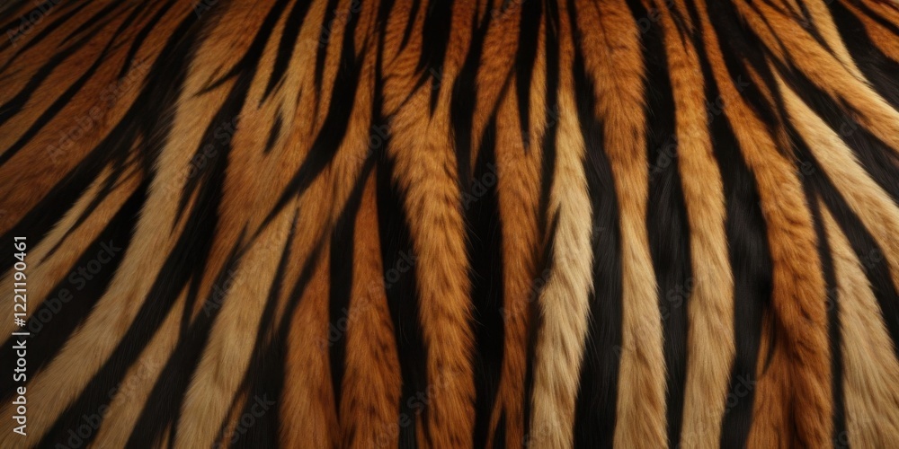 Furry Bengal tiger fur with intricate stripe pattern , animal, jungle Furry Bengal tiger fur with intricate stripe pattern , animal, jungle