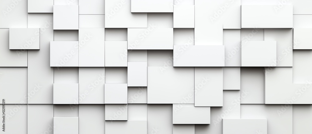 A modern, abstract composition featuring a series of white boxes in varying sizes and positions, creating a visually striking and minimalistic design ideal for various applications A modern, abstract composition featuring a series of white boxes in varying sizes and positions, creating a visually striking and minimalistic design ideal for various applications
