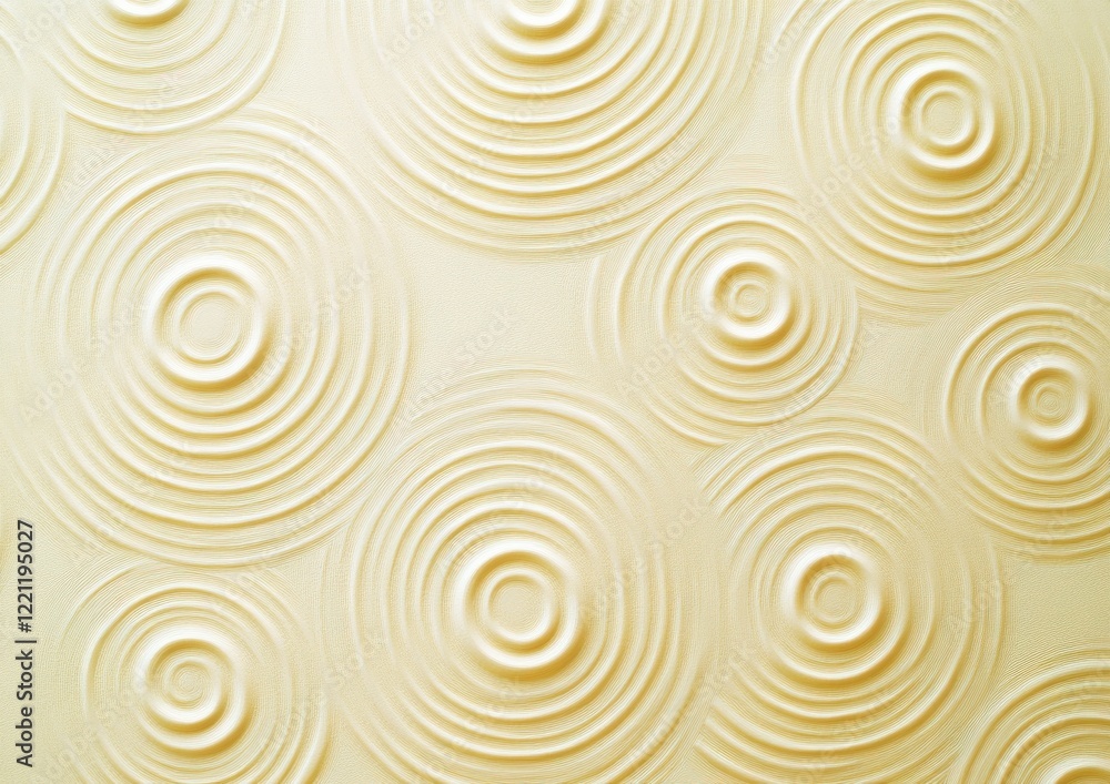 Abstract cream background with embossed concentric circles. Abstract cream background with embossed concentric circles.