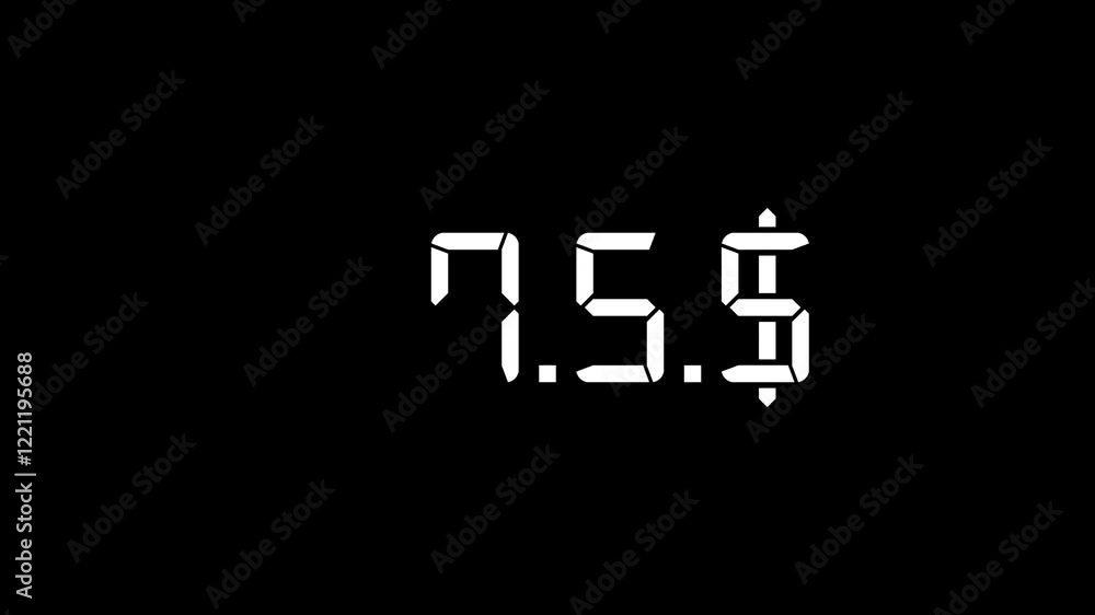Animated calculate money from number count and dollars Animated calculate money from number count and dollars