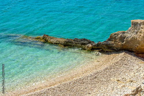 Obraz na płótnie Ano Koufonisi beach with azure sea water. Small Cyclades, Greece w salonie