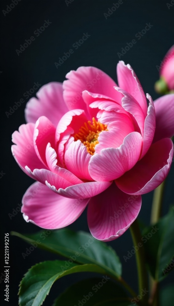 Peony flower close-up with soft petals, illustration, macro Peony flower close-up with soft petals, illustration, macro