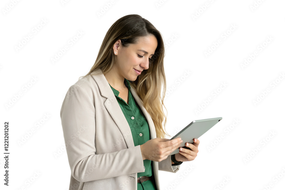 Young businesswoman working on a tablet
Young businesswoman working on a tablet