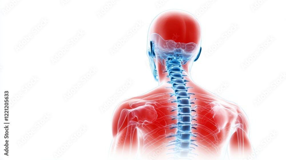 Photo & Art Print Detailed skeleton framework with highlighted bones ...