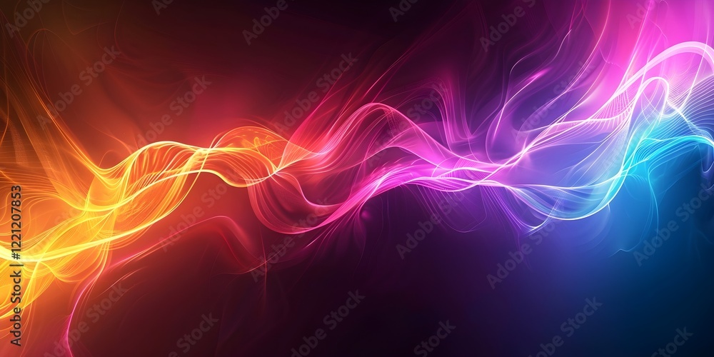 Futuristic Abstract Lines: Bright Neon Gradient Design Futuristic Abstract Lines: Bright Neon Gradient Design