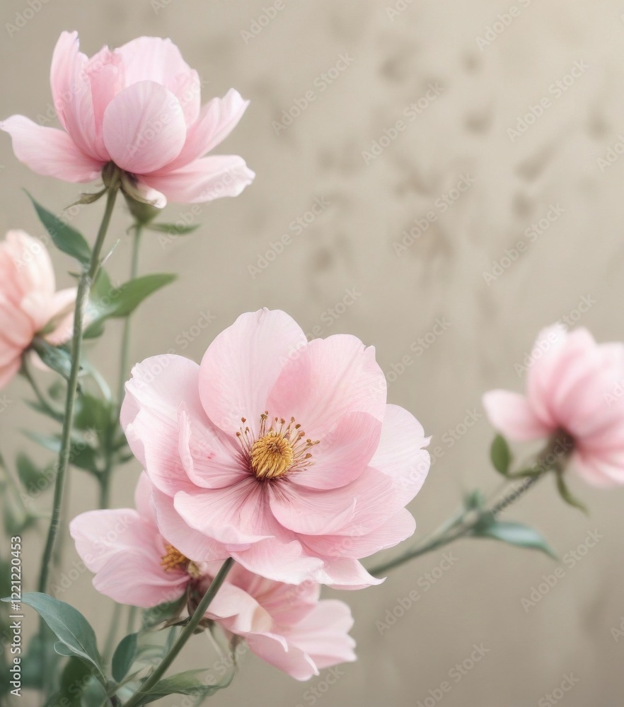 Delicate watercolor blooms on a soft background, greenery, watercolor, nature Delicate watercolor blooms on a soft background, greenery, watercolor, nature