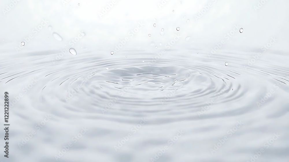 A highly detailed close-up of circular water ripples expanding outward on a smooth white surface, capturing each subtle wave as it radiates from the center A highly detailed close-up of circular water ripples expanding outward on a smooth white surface, capturing each subtle wave as it radiates from the center