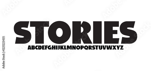Abstract bold modern sporty typography alphabet font. vector illustration design