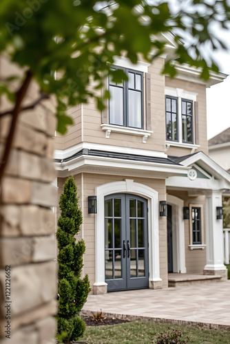 Wallpaper Mural Luxury Home Exterior: Modern Architectural Design and Landscaping Torontodigital.ca