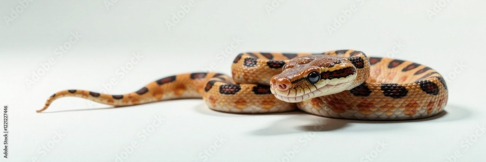 Snake entwined around white surface, surface, white, flat Snake entwined around white surface, surface, white, flat