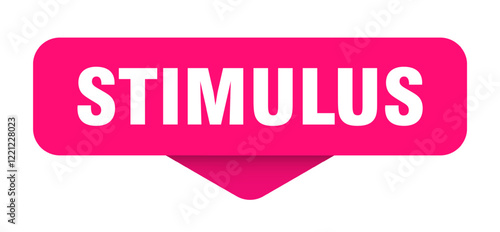 stimulus sticker. stimulus sign on transparent background