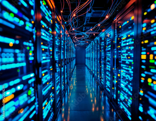 Sistema de redes informáticas en servidores de datos