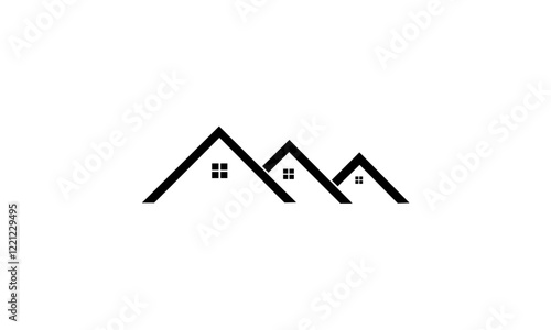 real estate house logo vector