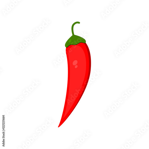 red chili. spicy food. vector illustration
