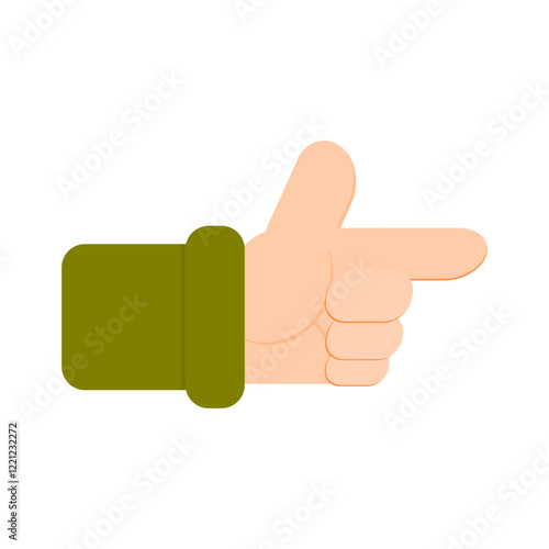 hand pointing. finger pointing. vector illustration
