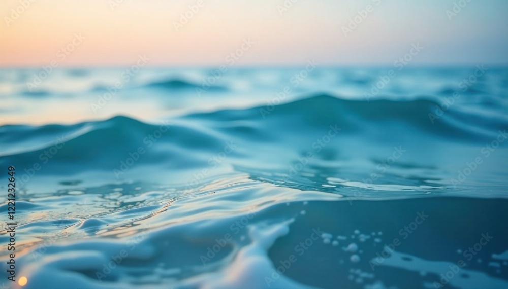 Soft focus of a peaceful ocean with subtle waves, soft, waves Soft focus of a peaceful ocean with subtle waves, soft, waves