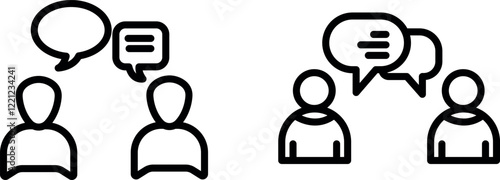 "Communication Icon for Interaction, Messaging, and Connectivity"