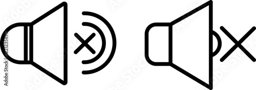 "Mute Icon for Audio, Sound Control, and Media Settings"