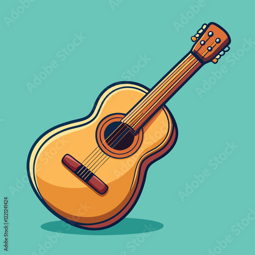 acoustic guitar vector illustration