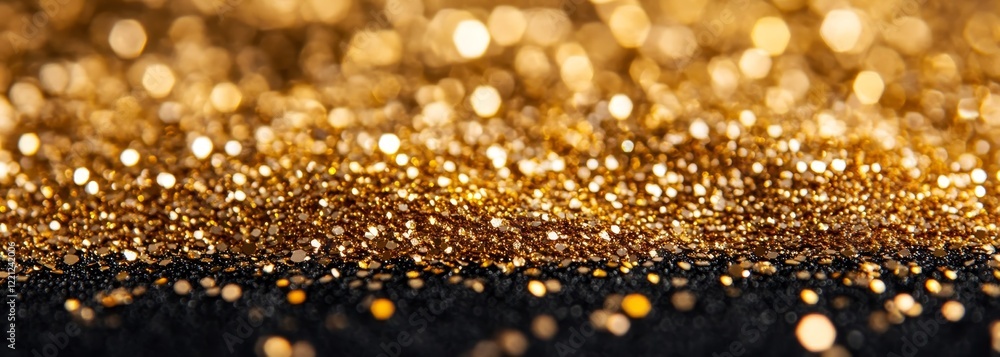 Shimmering golden glitter composition background Shimmering golden glitter composition background