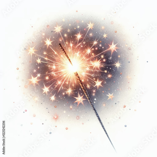 Christmas sparkler vector illustration