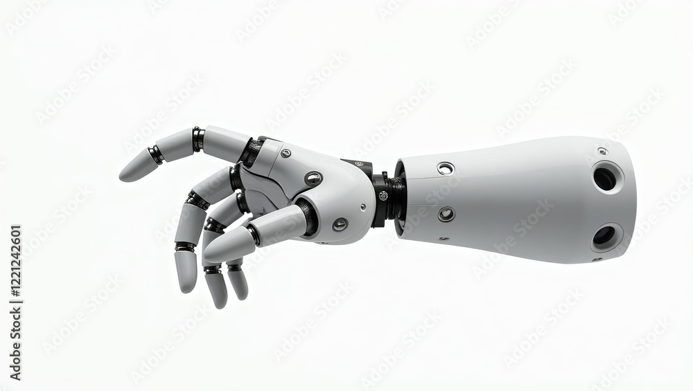 Futuristic robotic hand and forearm Futuristic robotic hand and forearm