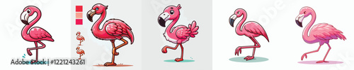 Photography collection of cute and adorable flamingo vectors