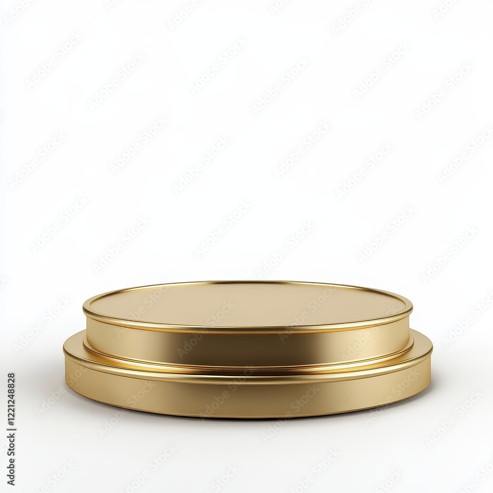 Abstract 3D rendering of golden podium. Modern background design for product presentation. Abstract 3D rendering of golden podium. Modern background design for product presentation.