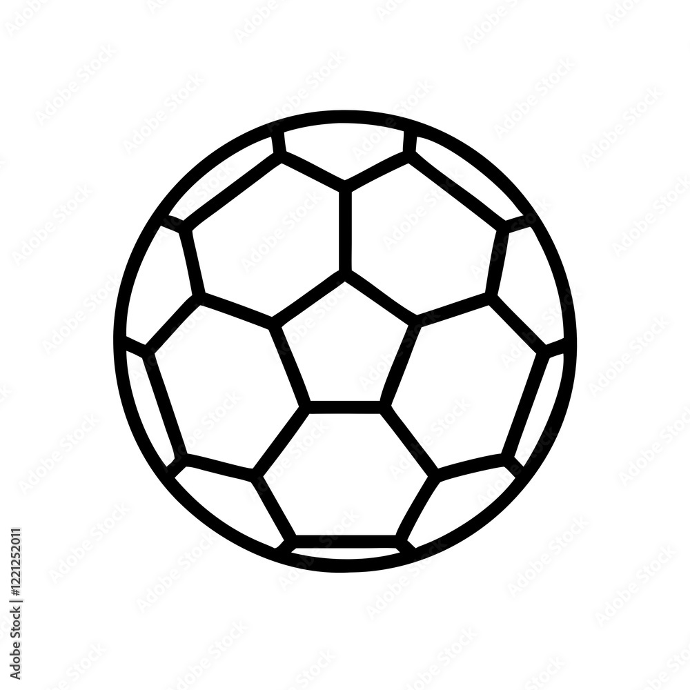 Fototapeta premium Soccer Ball icon on the white background.