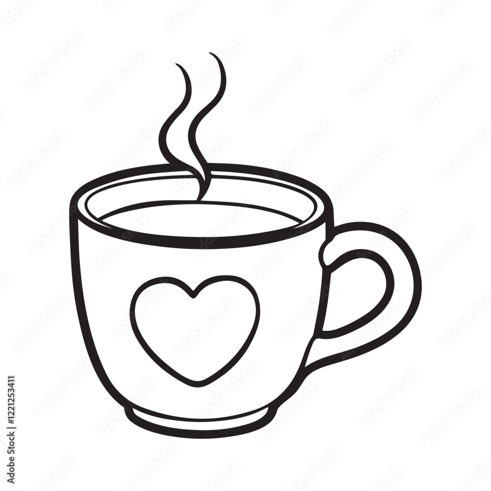 Girl and Groovy: Bold and Easy Coloring Page, Line art, Balck and white Image, Drawing, coffee cup Coloring page Girl and Groovy: Bold and Easy Coloring Page, Line art, Balck and white Image, Drawing, coffee cup Coloring page