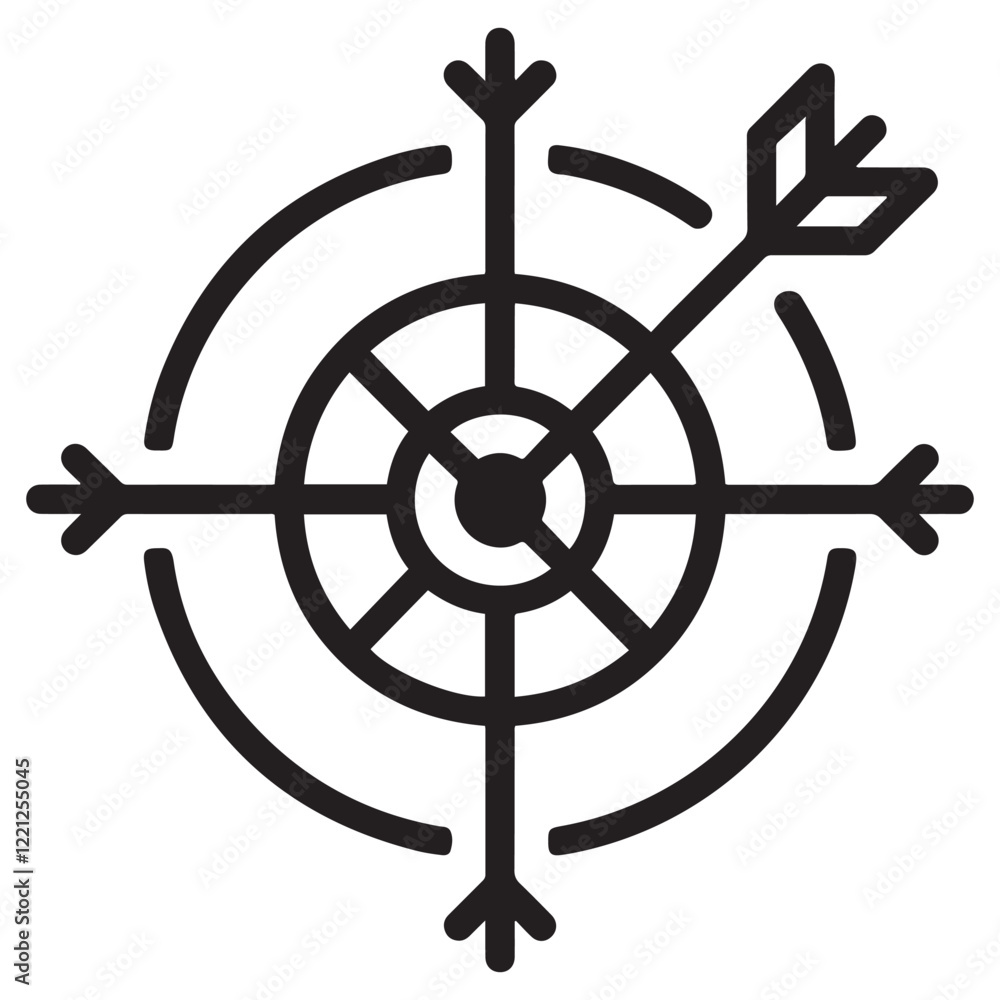 crosshair scope aim icon illustration. target icon crosshair scope aim icon illustration. target icon