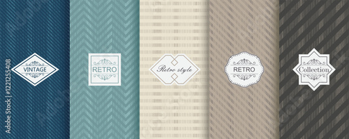 Set of Cute geometric seaml...