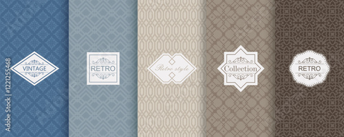 Set of Cute geometric seaml...