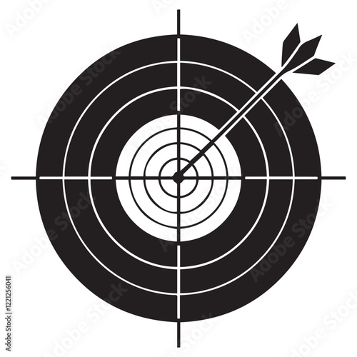 crosshair scope aim icon illustration. target icon