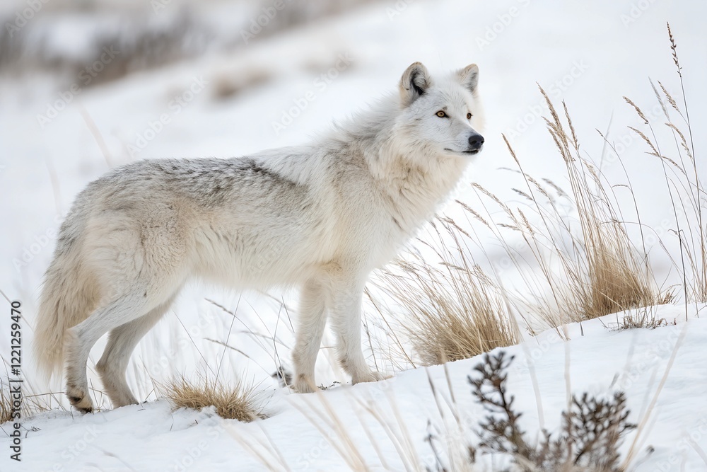 gray wolf in snow gray wolf in snow