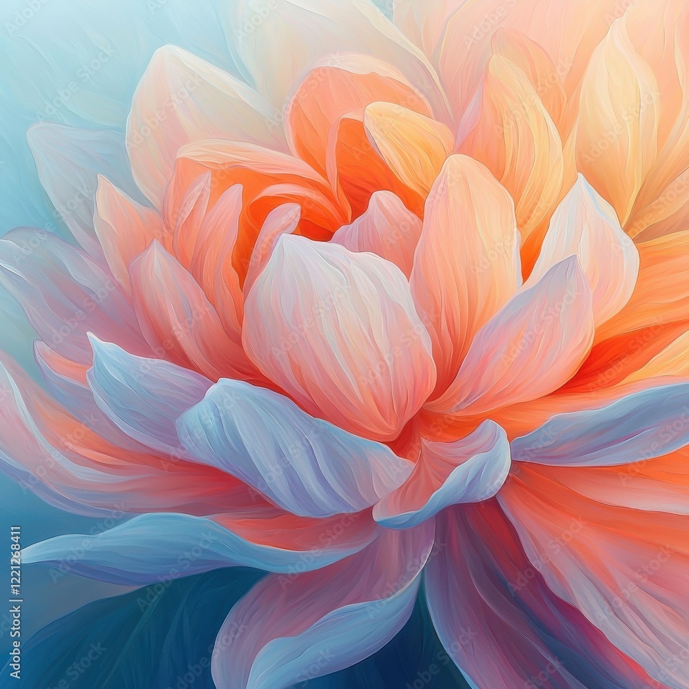 custom made wallpaper toronto digitalVibrant flower painting closeup art gallery fine art soft lighting emotional depth colorful texture