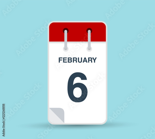 February 6 calendar icon