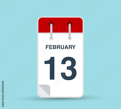 February 13 calendar icon